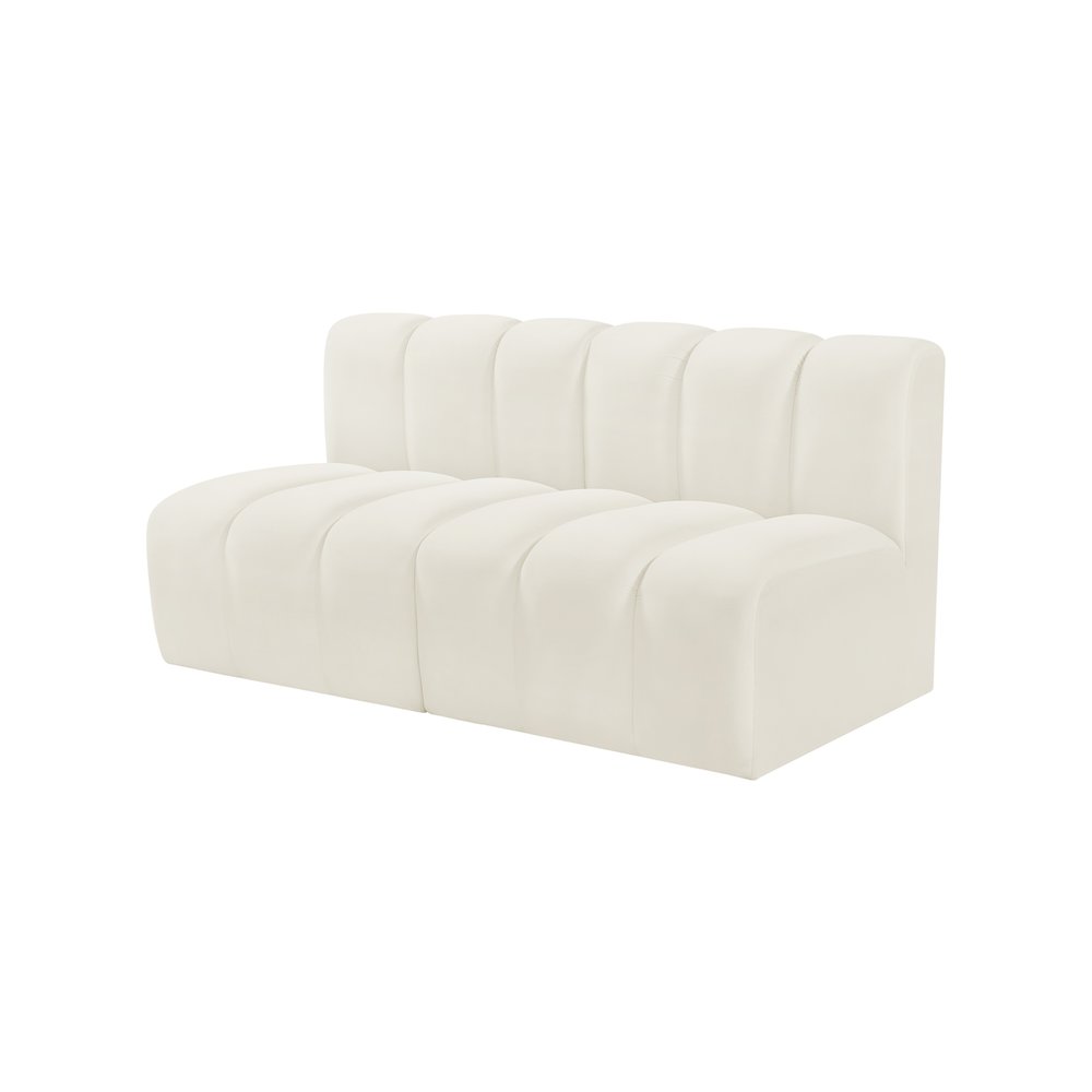 Arc Cream Velvet Modular Sofa
