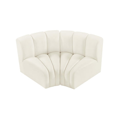 Arc Cream Velvet Modular Sofa