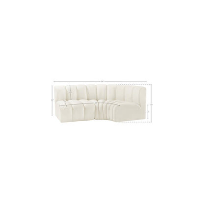 Arc Cream Velvet Modular Sofa