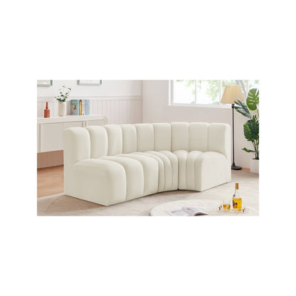 Arc Cream Velvet Modular Sofa