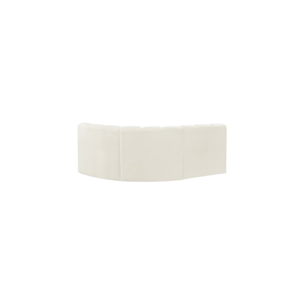 Arc Cream Velvet Modular Sofa