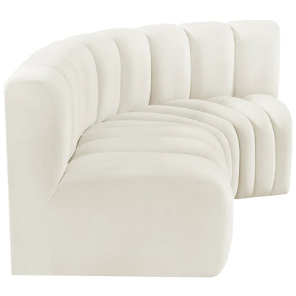 Arc Cream Velvet Modular Sofa