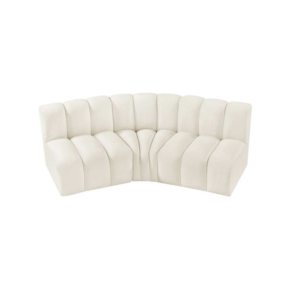 Arc Cream Velvet Modular Sofa