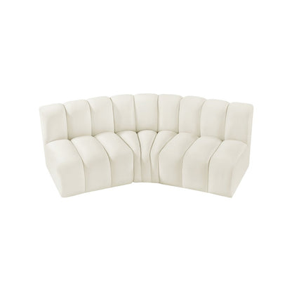 Arc Cream Velvet Modular Sofa
