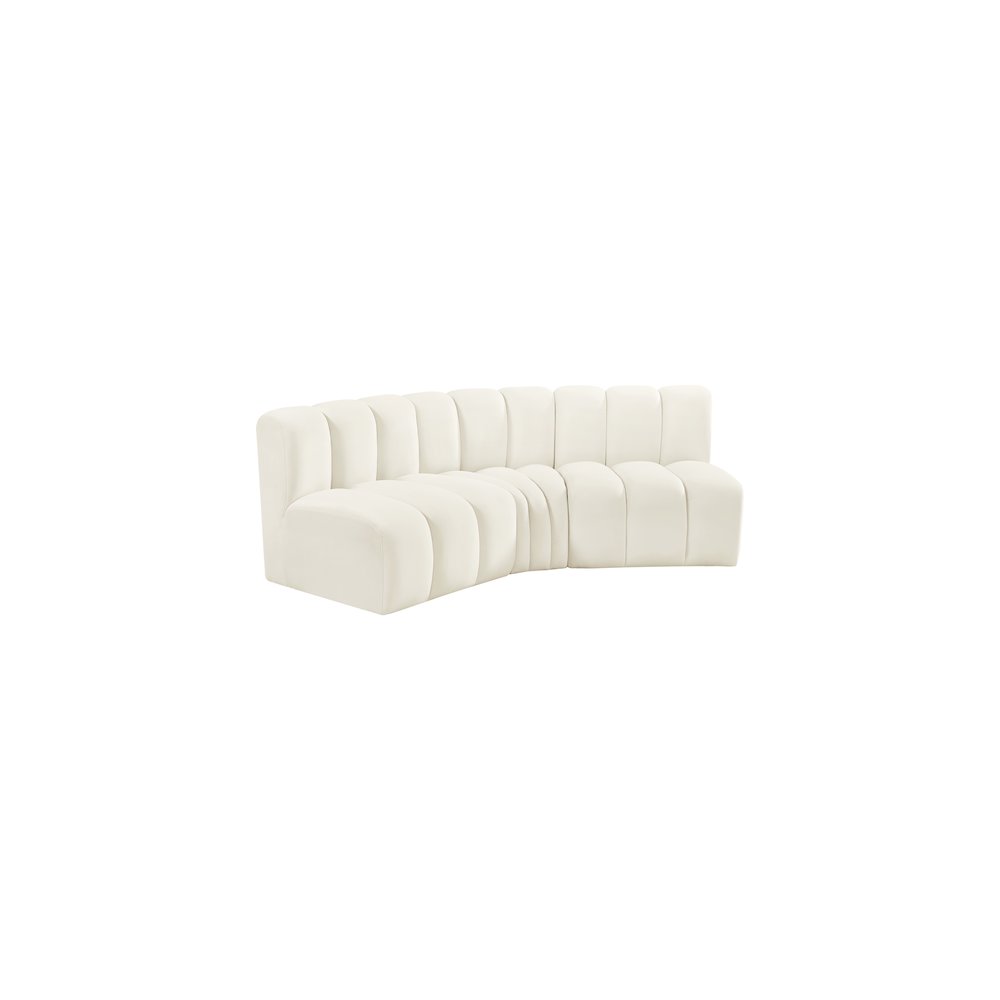 Arc Cream Velvet Modular Sofa