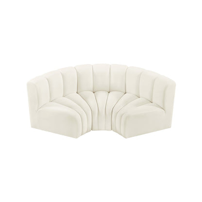 Arc Cream Velvet Modular Sofa