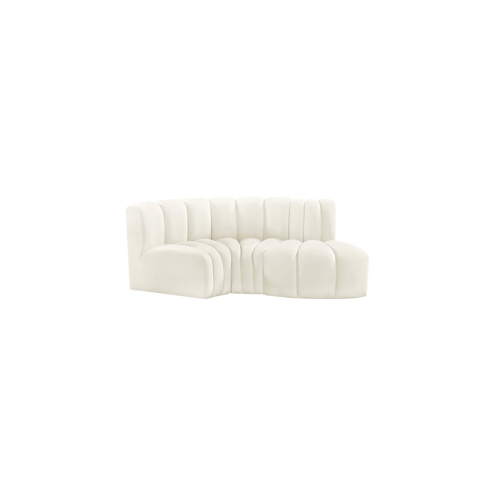 Arc Cream Velvet Modular Sofa