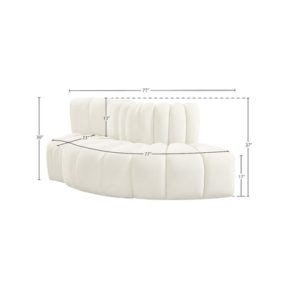 Arc Cream Velvet Modular Sofa