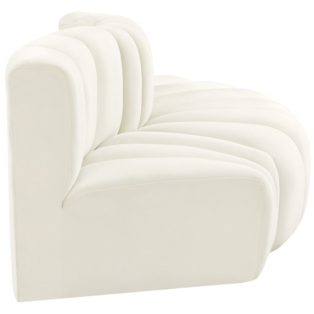 Arc Cream Velvet Modular Sofa