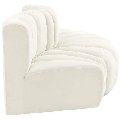 Arc Cream Velvet Modular Sofa