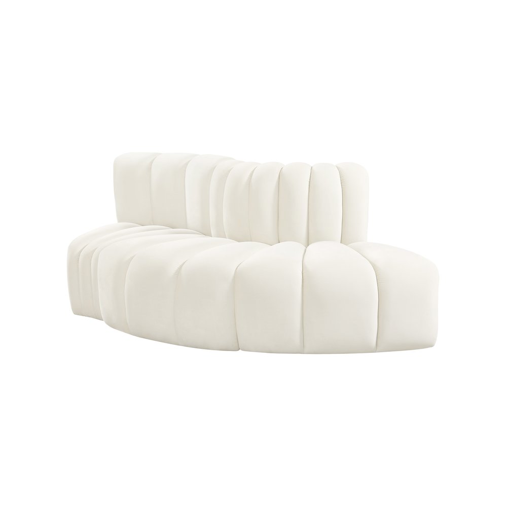 Arc Cream Velvet Modular Sofa