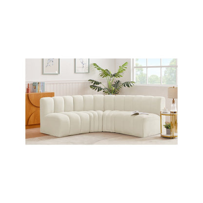 Arc Cream Velvet Modular Sofa