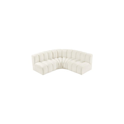 Arc Cream Velvet Modular Sofa