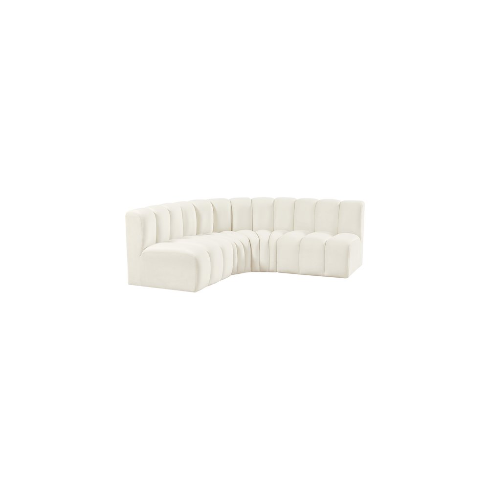 Arc Cream Velvet Modular Sofa