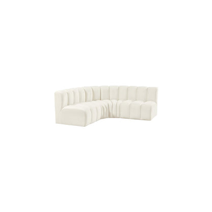 Arc Cream Velvet Modular Sofa