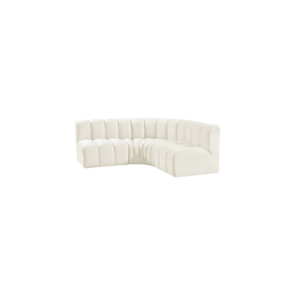 Arc Cream Velvet Modular Sofa
