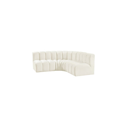 Arc Cream Velvet Modular Sofa