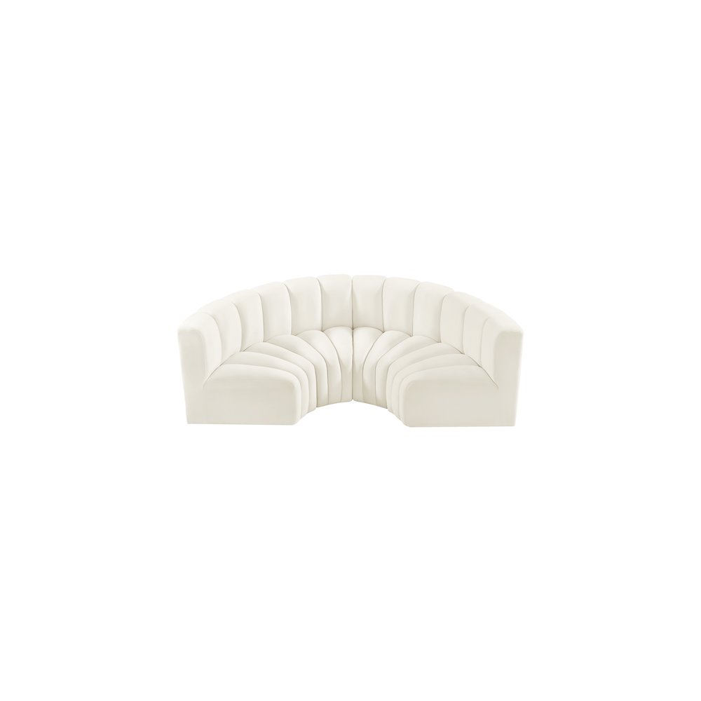 Arc Cream Velvet Modular Sofa