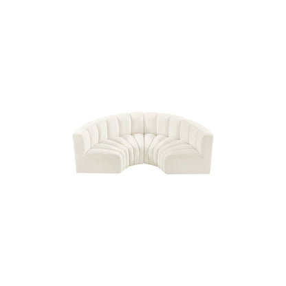 Arc Cream Velvet Modular Sofa