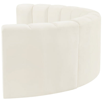 Arc Cream Velvet Modular Sofa