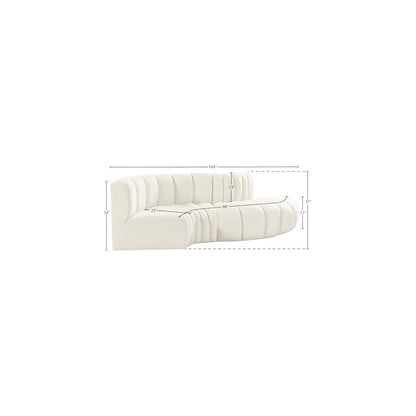 Arc Cream Velvet Modular Sofa