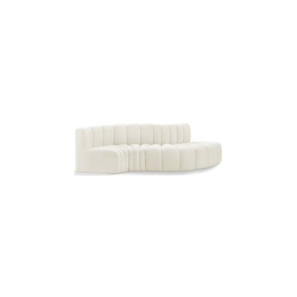 Arc Cream Velvet Modular Sofa