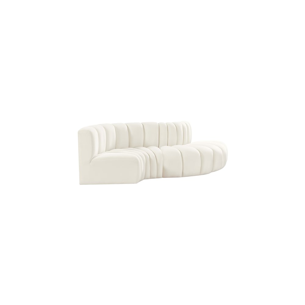 Arc Cream Velvet Modular Sofa