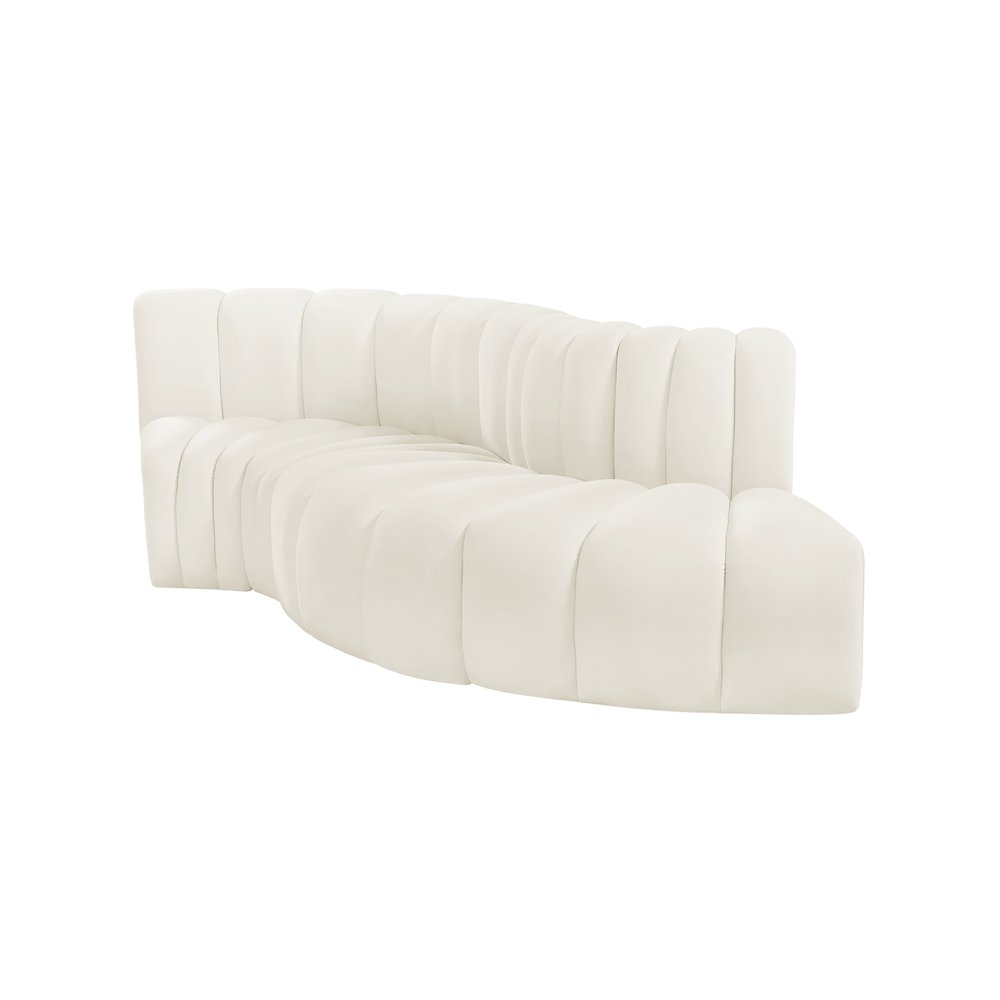 Arc Cream Velvet Modular Sofa