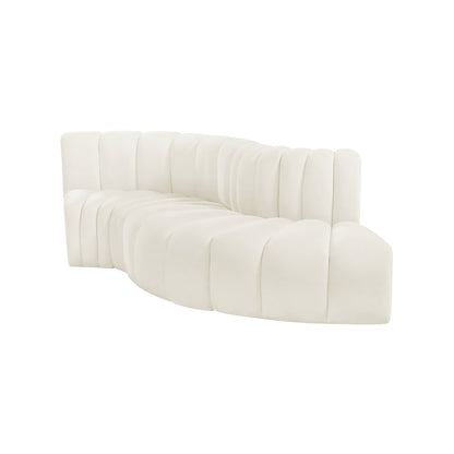 Arc Cream Velvet Modular Sofa