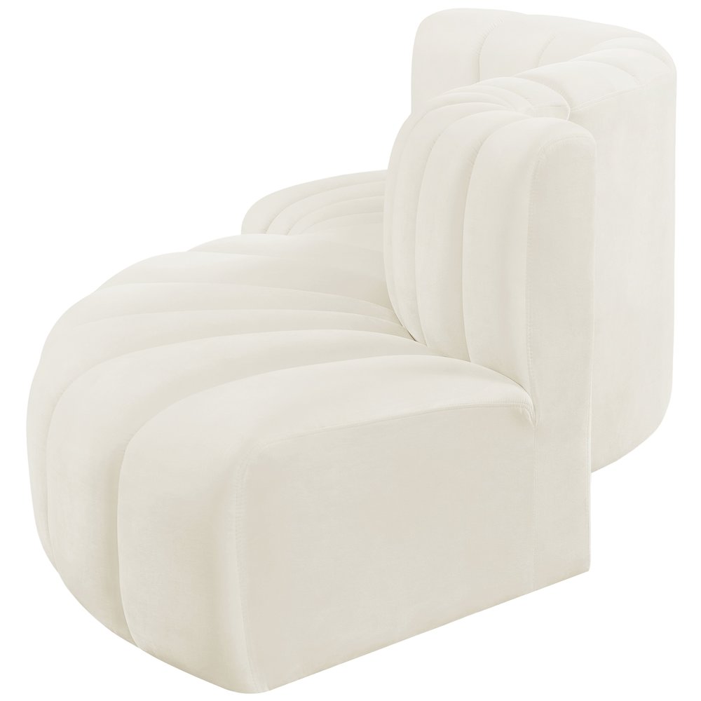 Arc Cream Velvet Modular Sofa