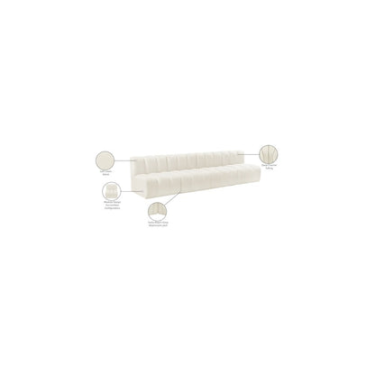 Arc Cream Velvet Modular Sofa