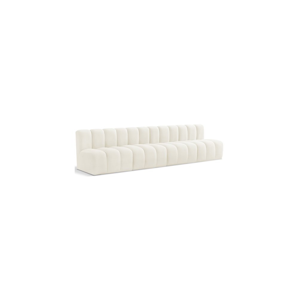 Arc Cream Velvet Modular Sofa