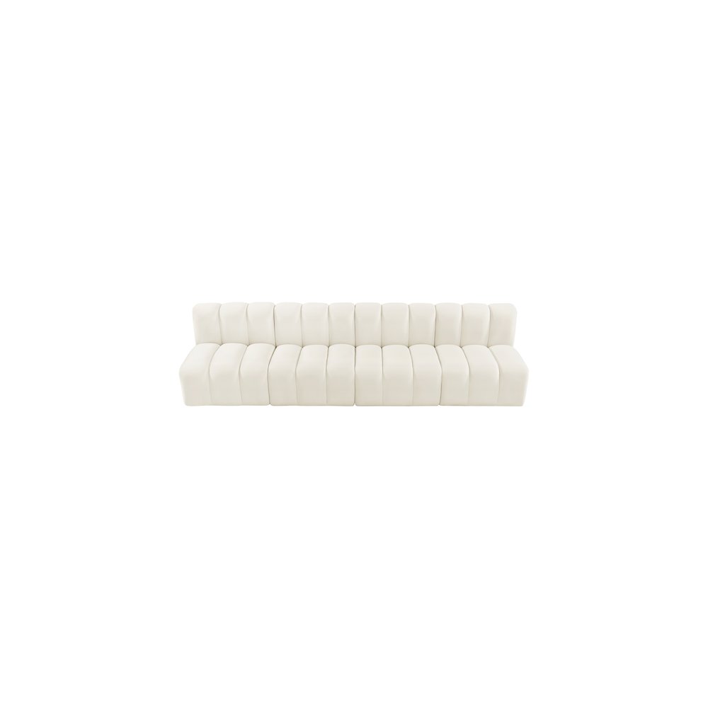 Arc Cream Velvet Modular Sofa