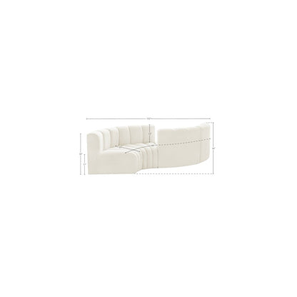 Arc Cream Velvet Modular Sofa
