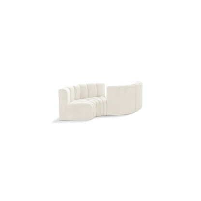 Arc Cream Velvet Modular Sofa