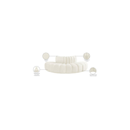 Arc Cream Velvet Modular Sofa