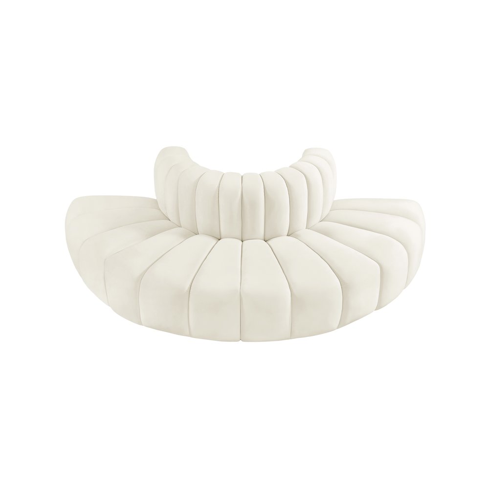 Arc Cream Velvet Modular Sofa
