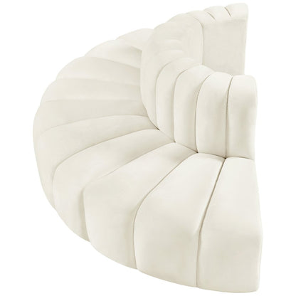 Arc Cream Velvet Modular Sofa