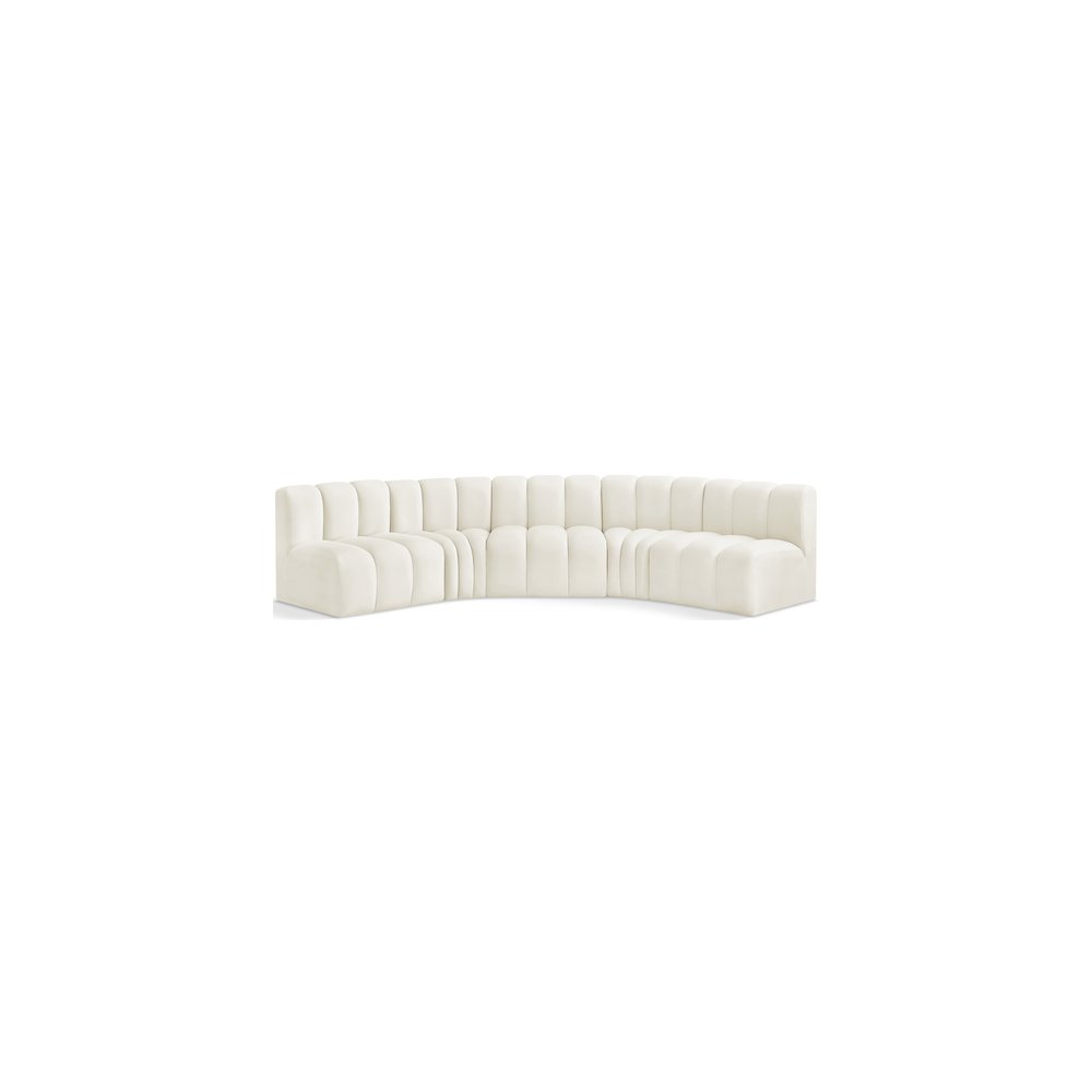 Arc Cream Velvet Modular Sofa