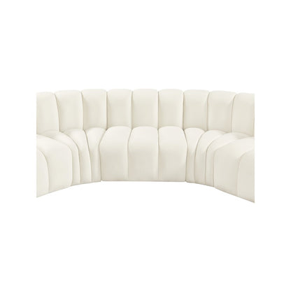 Arc Cream Velvet Modular Sofa