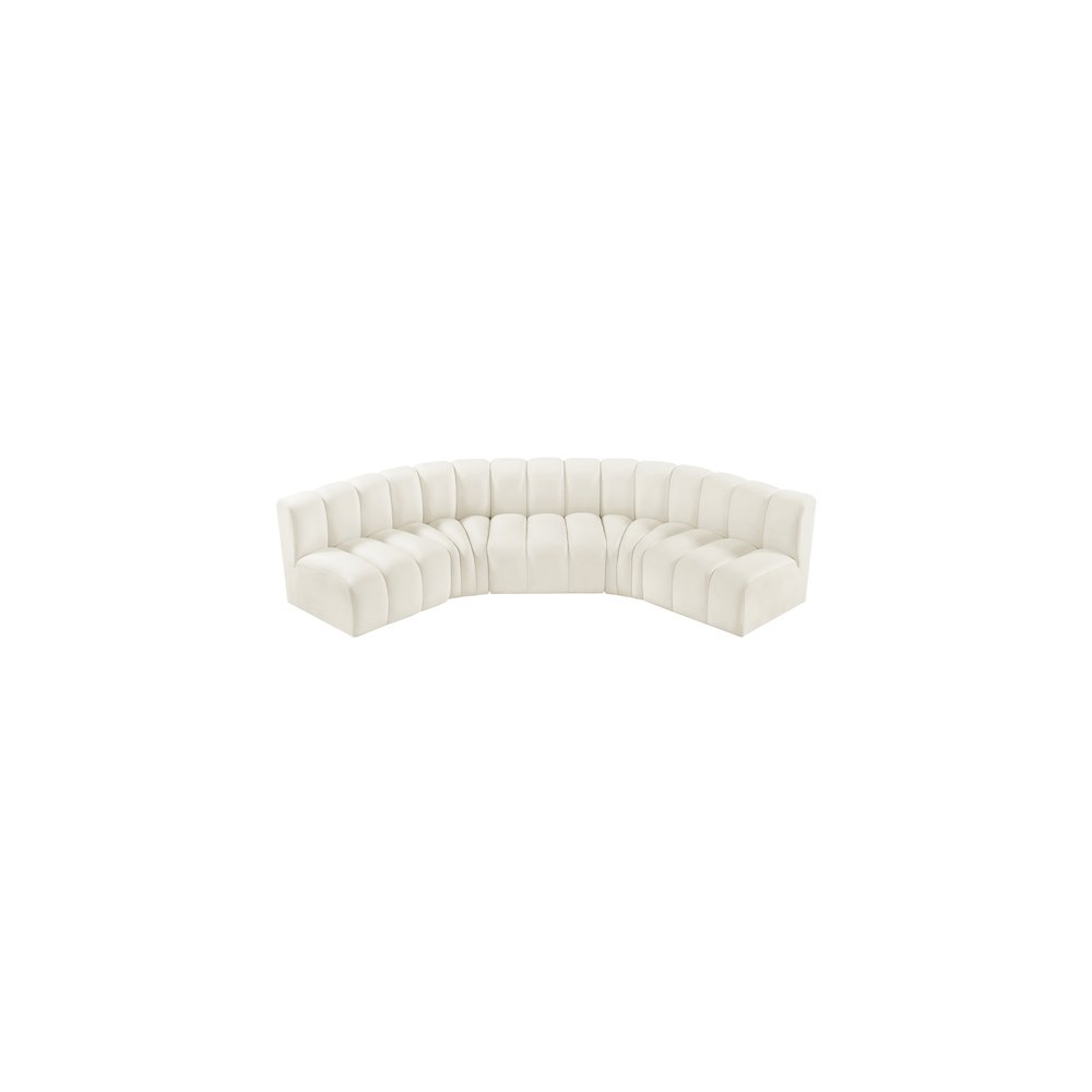Arc Cream Velvet Modular Sofa