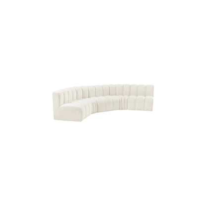 Arc Cream Velvet Modular Sofa