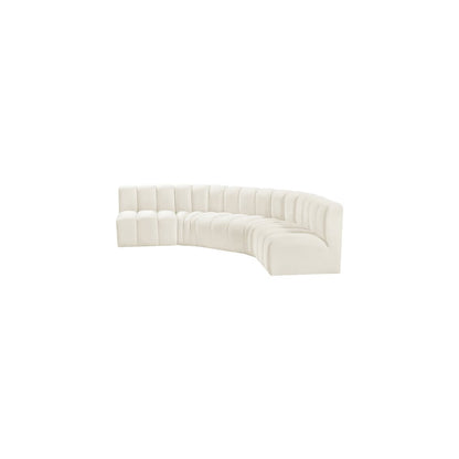 Arc Cream Velvet Modular Sofa