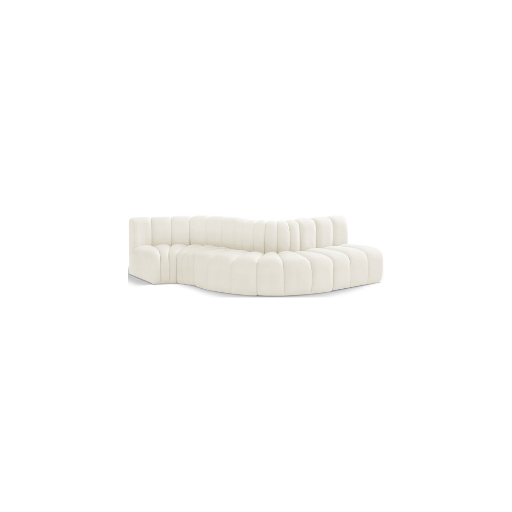 Arc Cream Velvet Modular Sofa