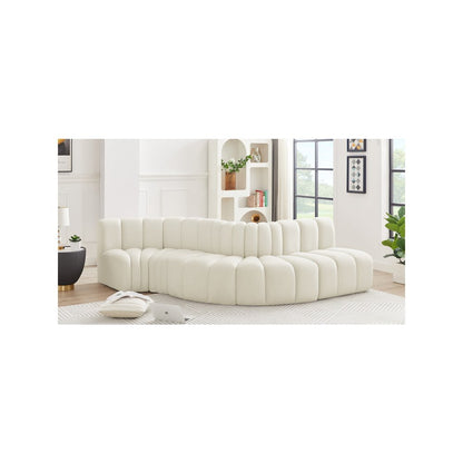 Arc Cream Velvet Modular Sofa