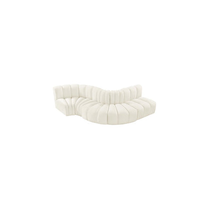 Arc Cream Velvet Modular Sofa