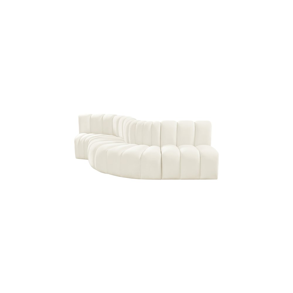 Arc Cream Velvet Modular Sofa