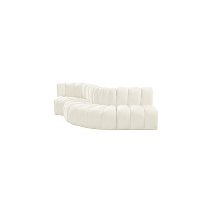 Arc Cream Velvet Modular Sofa