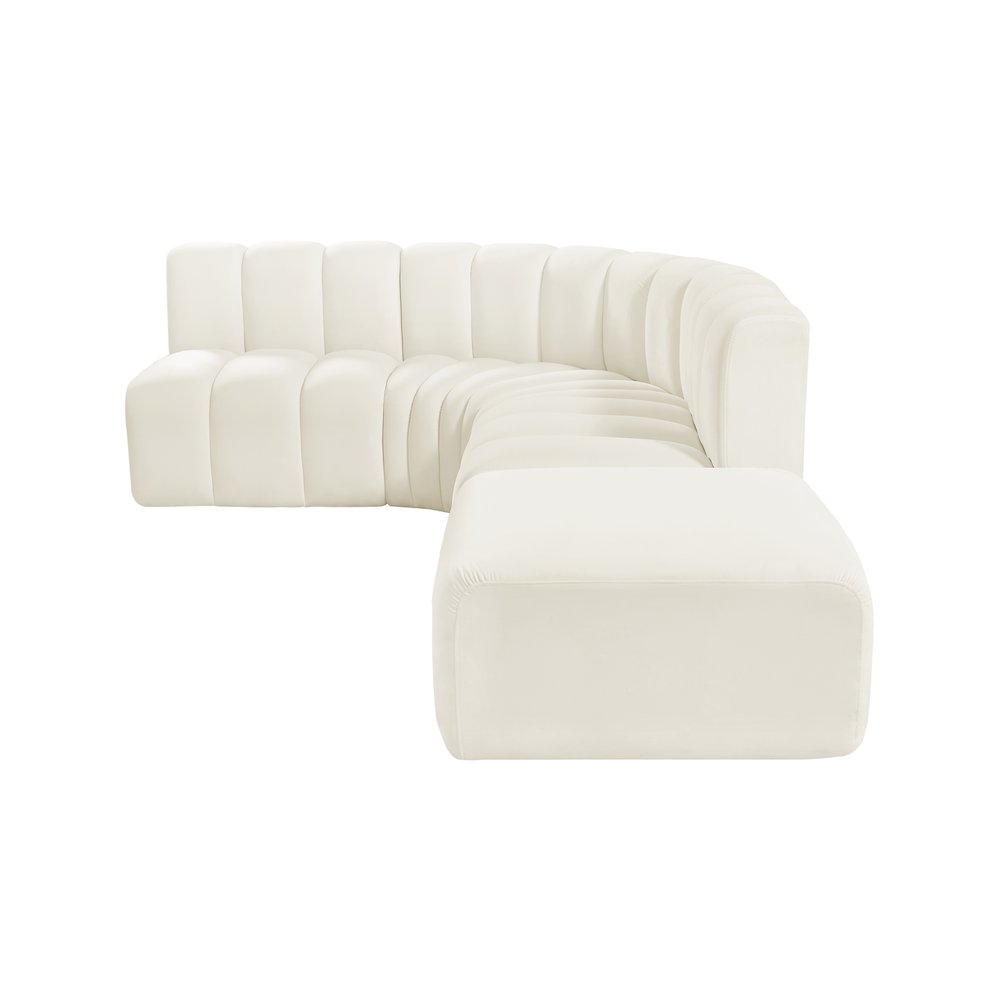 Arc Cream Velvet Modular Sofa