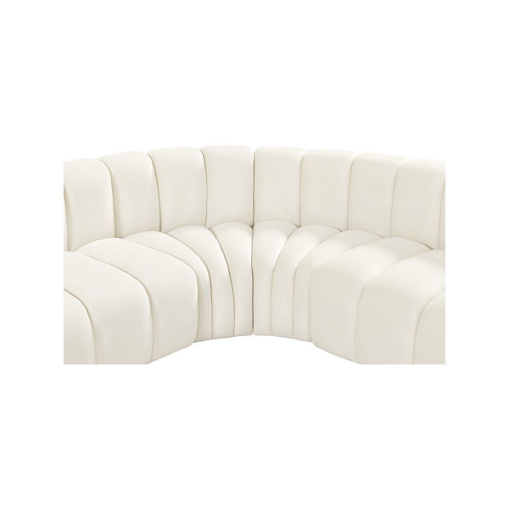 Arc Cream Velvet Modular Sofa